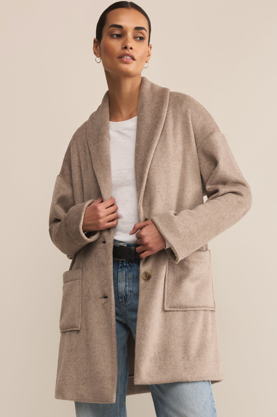 Z Supply Lennon Heathered Coat