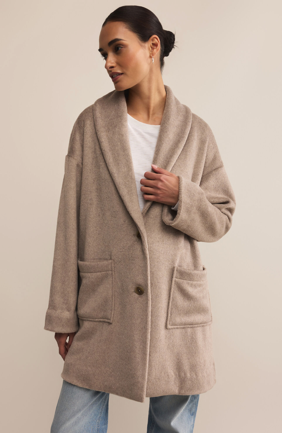 Z Supply Lennon Heathered Coat
