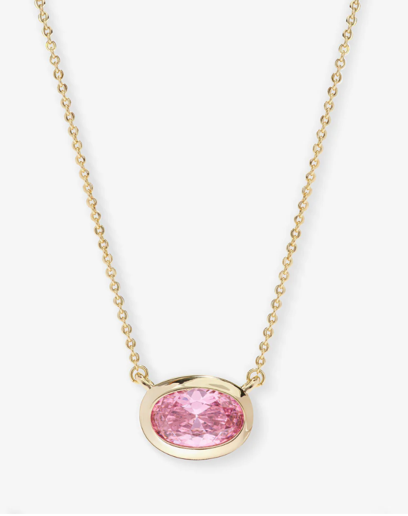She's A Boss Pendant Necklace-Pink