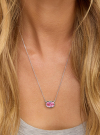 She's A Boss Pendant Necklace-Pink