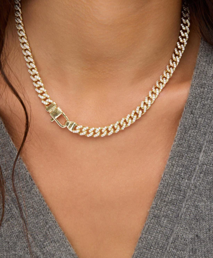 Pavé Julian Cuban Chain Necklace