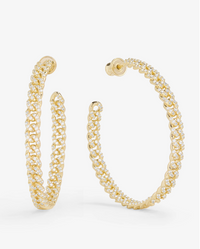 Pavé Julian Chain Hoops