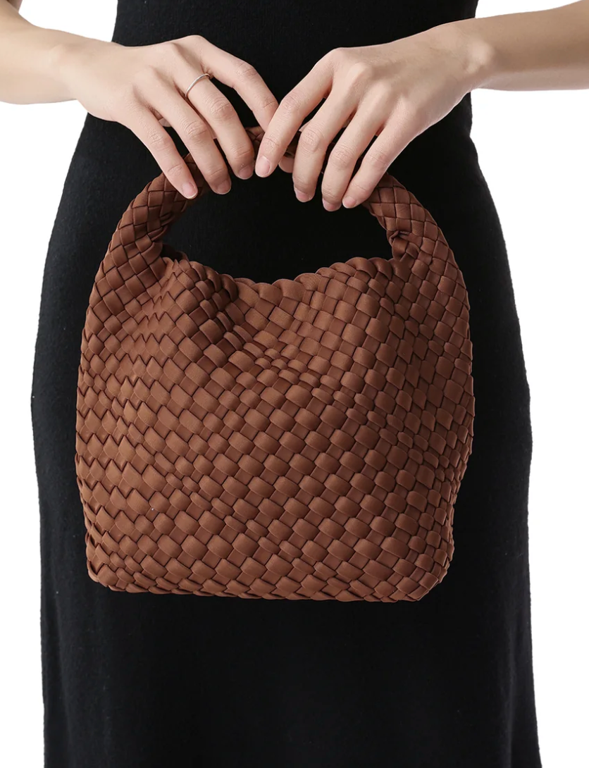 Shelly Woven Bucket Bag