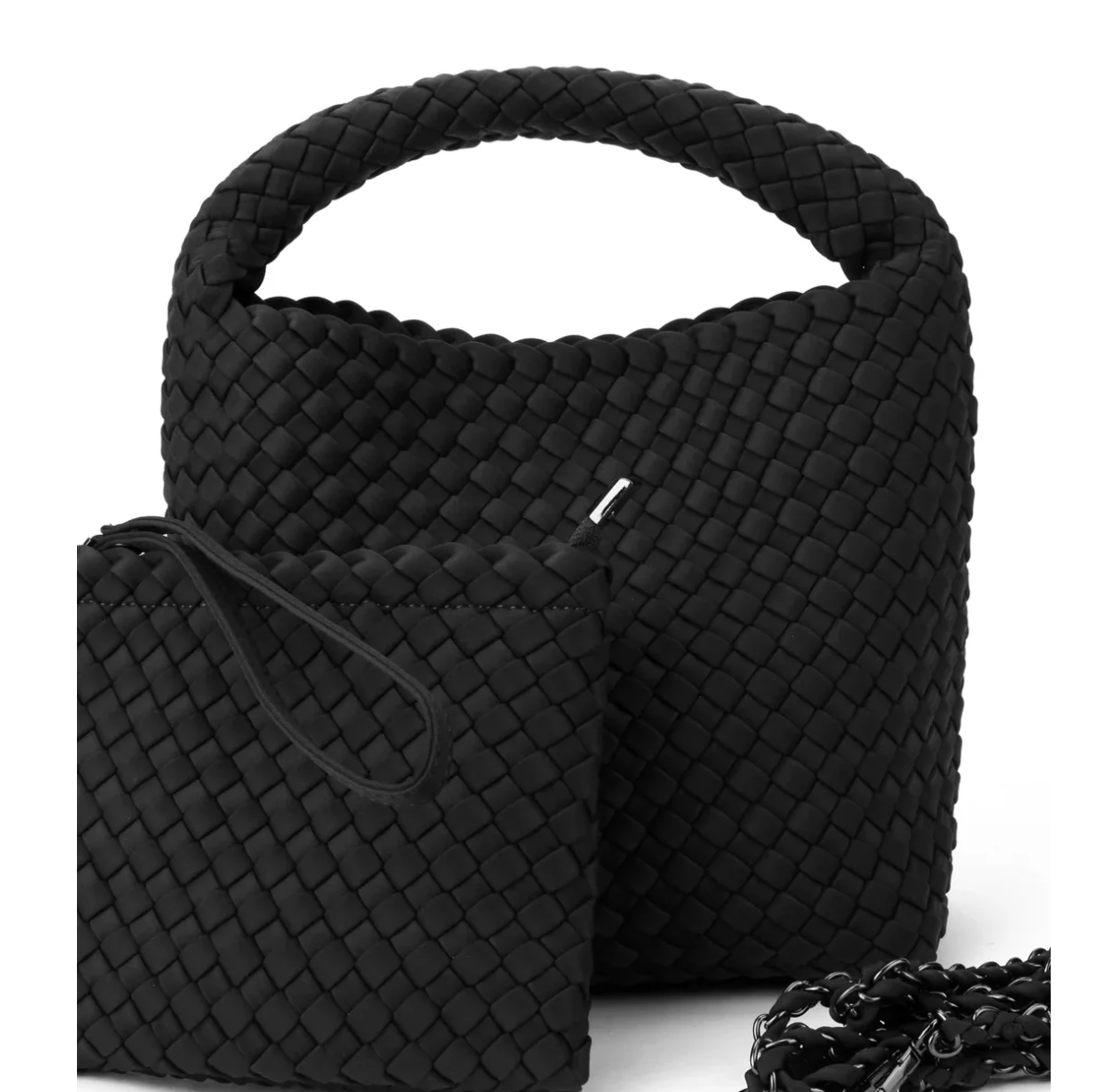 Shelly Woven Bucket Bag