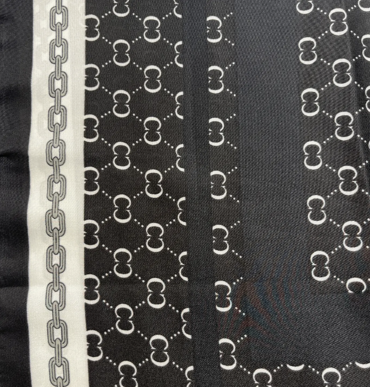 Chain Printed Silk Scarf