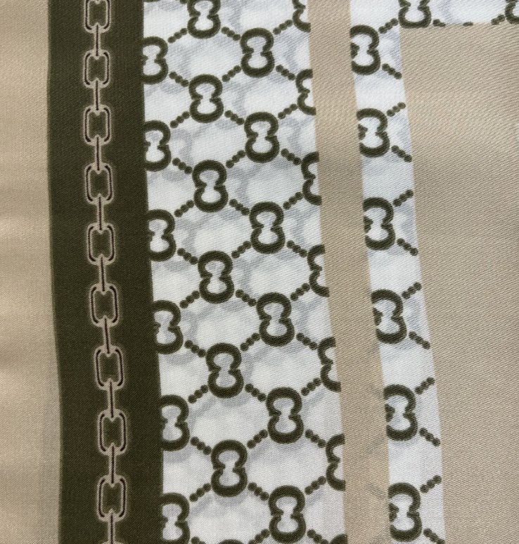 Chain Printed Silk Scarf