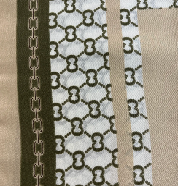 Chain Printed Silk Scarf