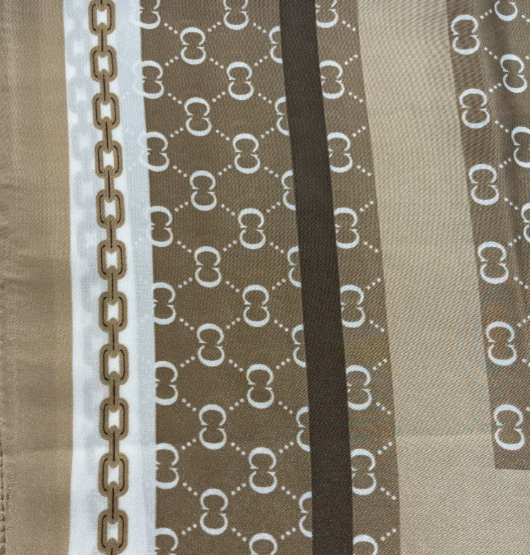 Chain Printed Silk Scarf