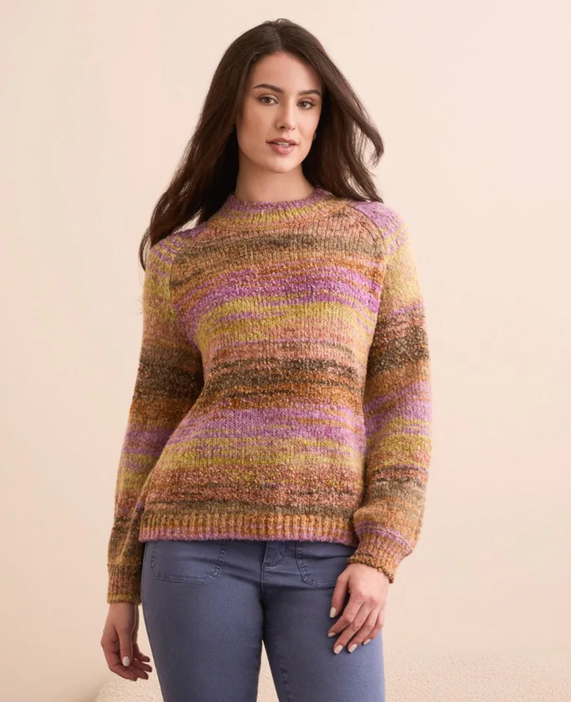 Tribal Multi Mock Neck Sweater