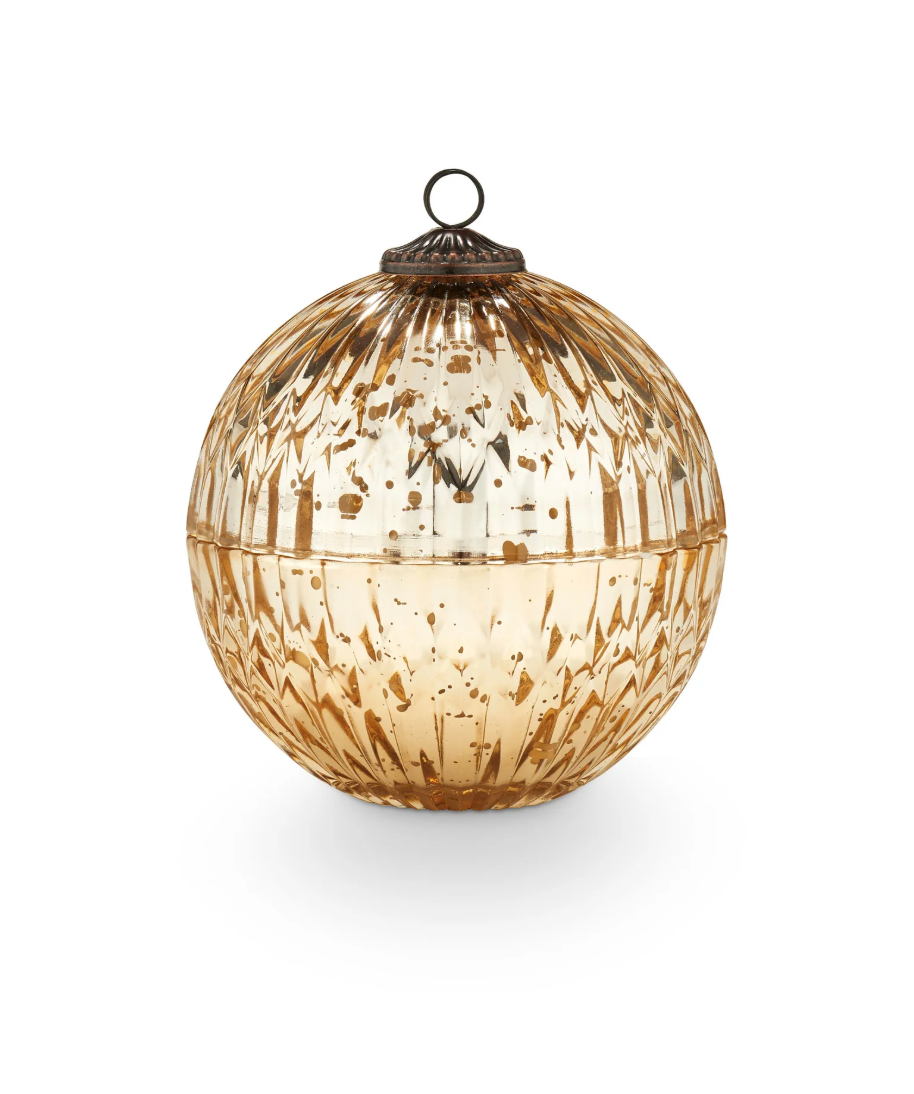 Winter White Mercury Ornament Candle