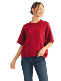 Oversized Short Sleeve Sweater