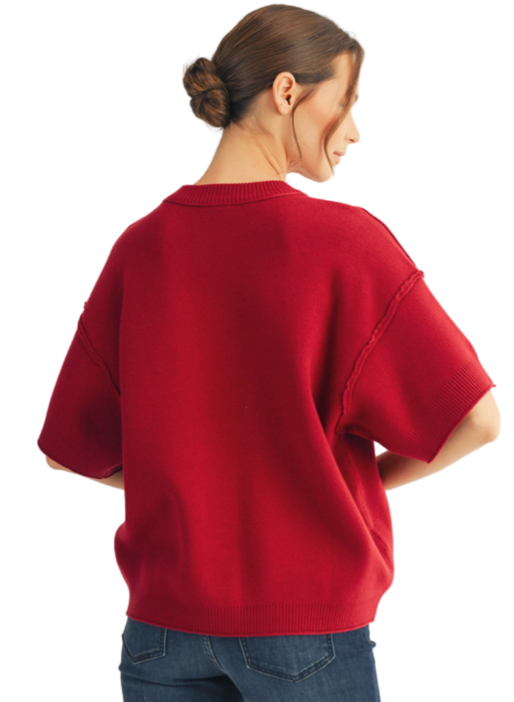 Oversized Short Sleeve Sweater