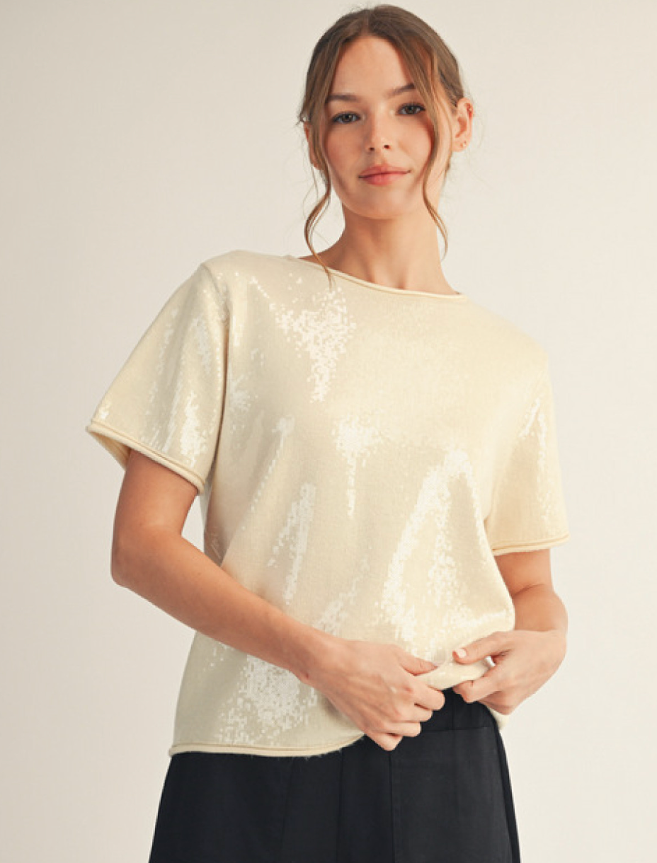 All over Mini Sequin Top
