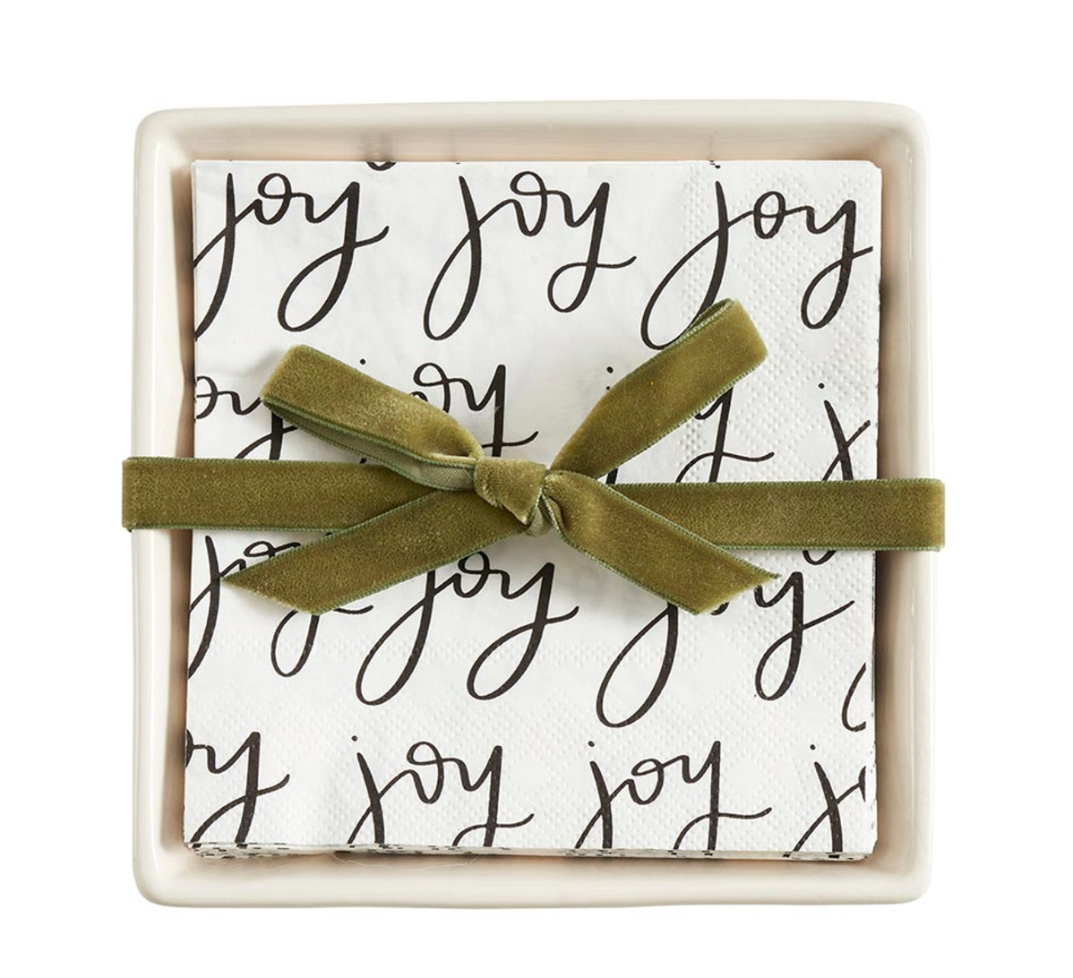 Ceramic Napkin Tray + Napkins