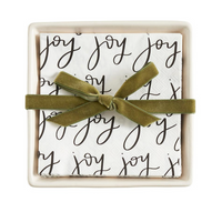 Ceramic Napkin Tray + Napkins