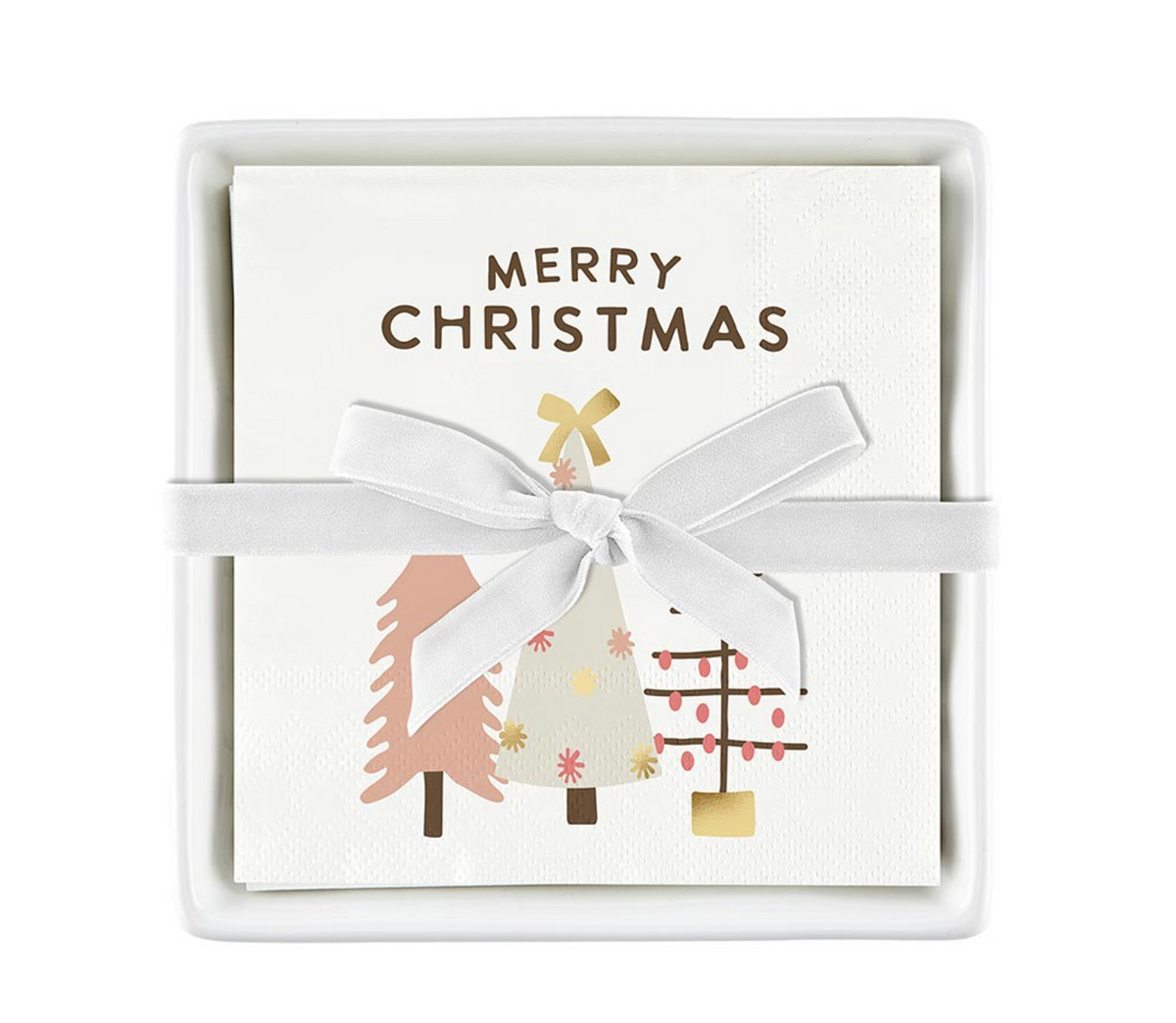 Ceramic Napkin Tray + Napkins