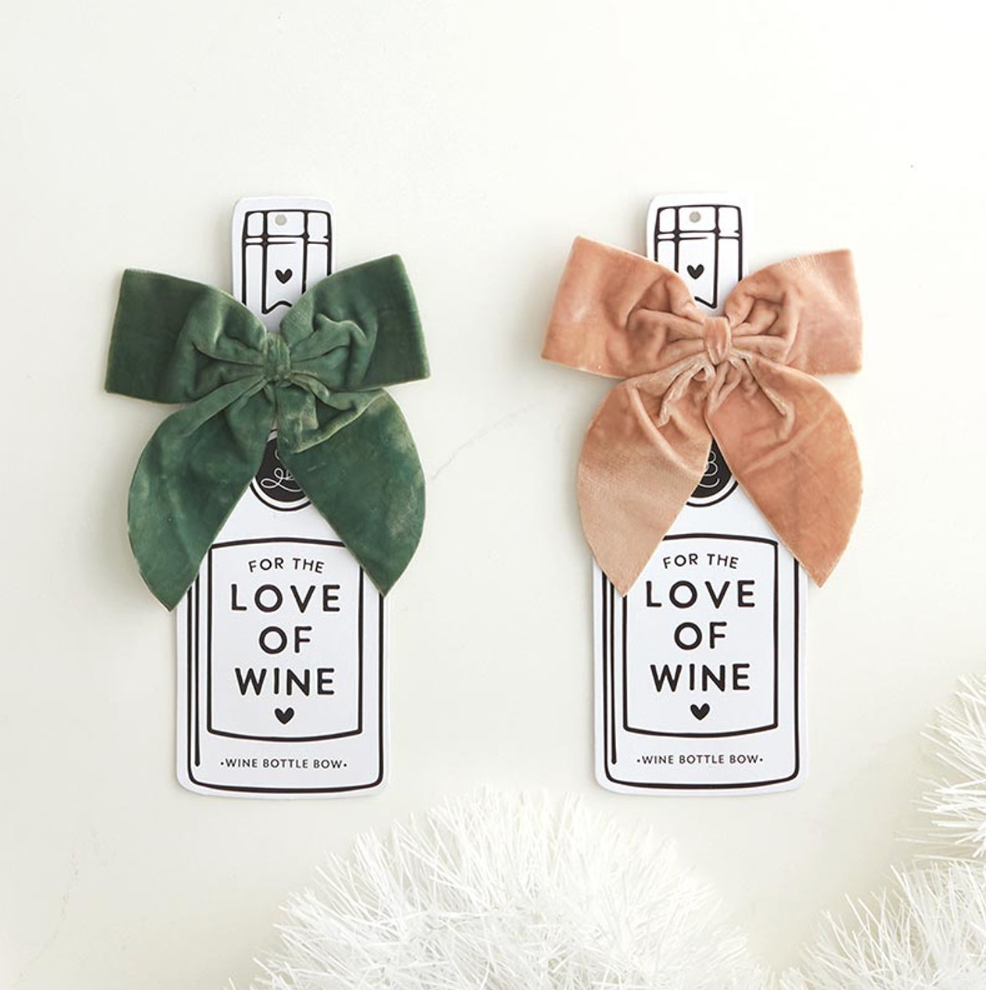 Velvet Wine Bottle Bow