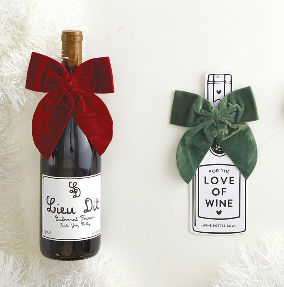 Velvet Wine Bottle Bow