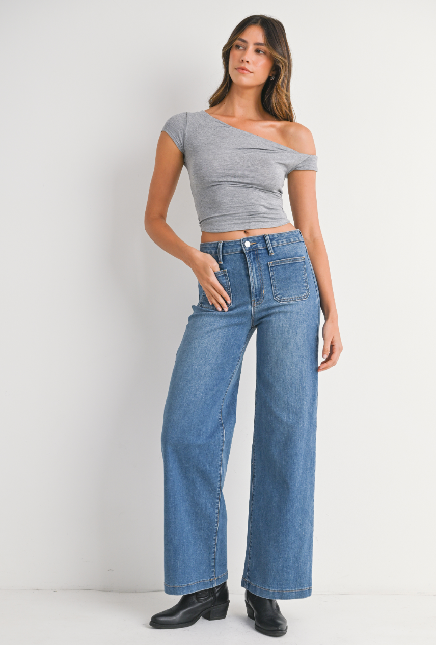 JBD Mini Patch Pocket Wide Leg Denim