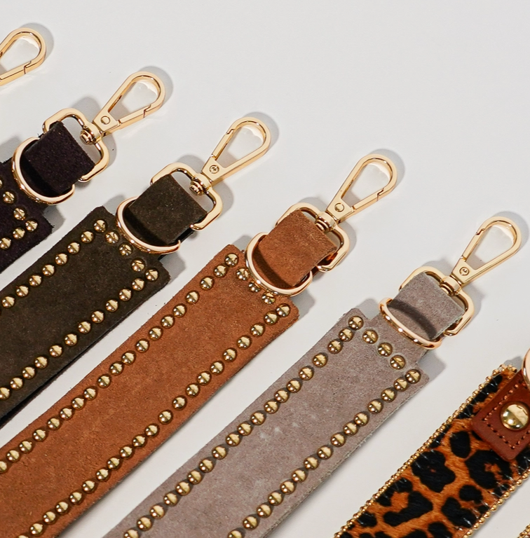 Studded Suede Hang-Off-Key Holder