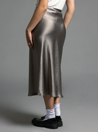 Emory Satin Midi Skirt