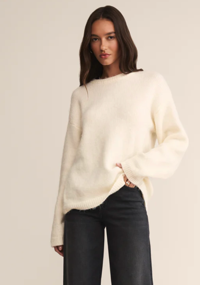 Snowed in Sweater-Ivory