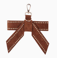 Studded Suede Bow Hang-Off