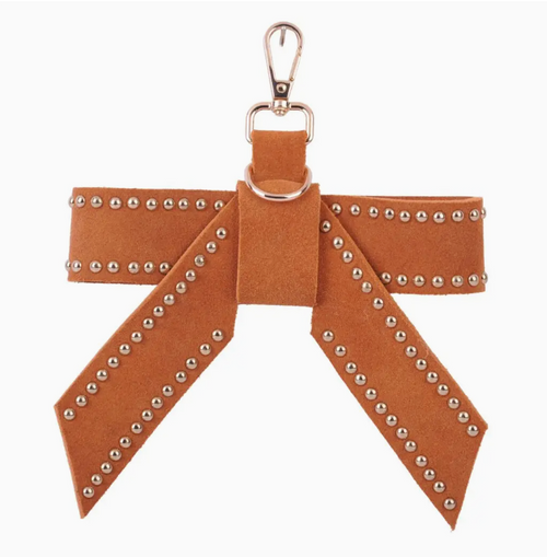 Studded Suede Bow Hang-Off