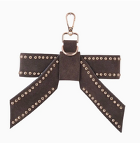 Studded Suede Bow Hang-Off