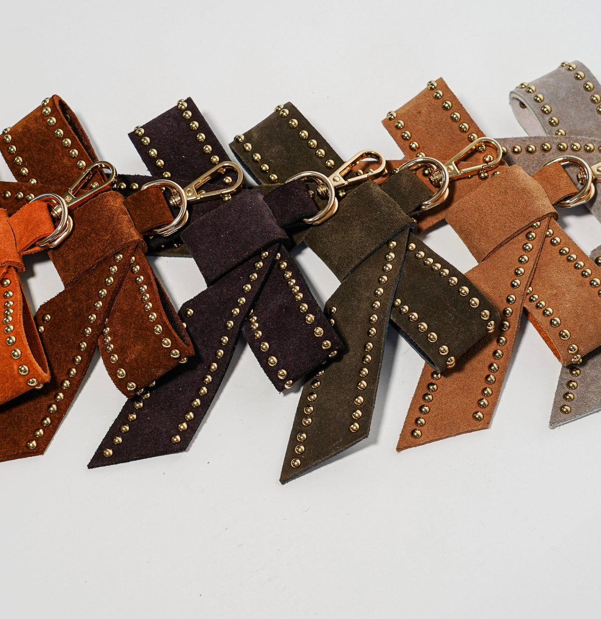 Studded Suede Bow Hang-Off