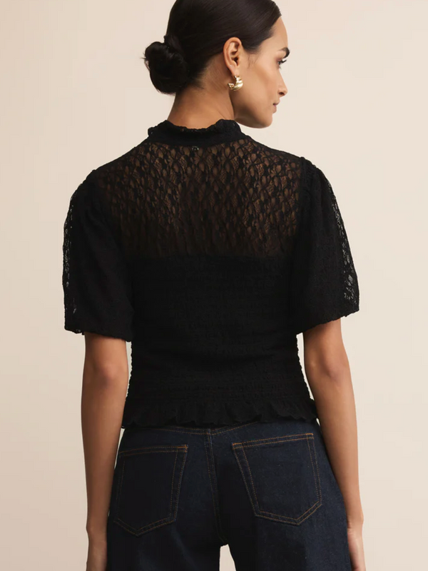 Glimpse Lace Top - Black