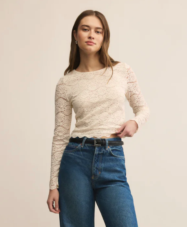 Aurora Lace Top - Cloud