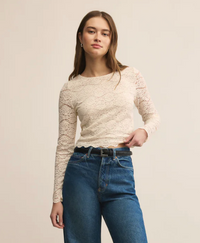 Aurora Lace Top - Cloud