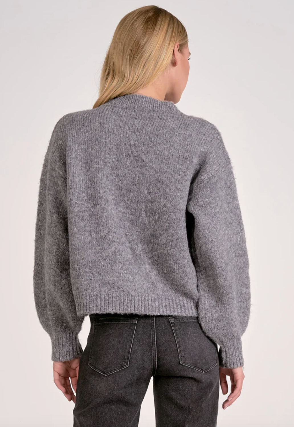 Elan Tie Front Cardigan -Grey