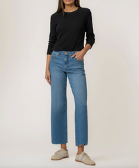 Charlotte High Rise Wide Leg/Raw Hem