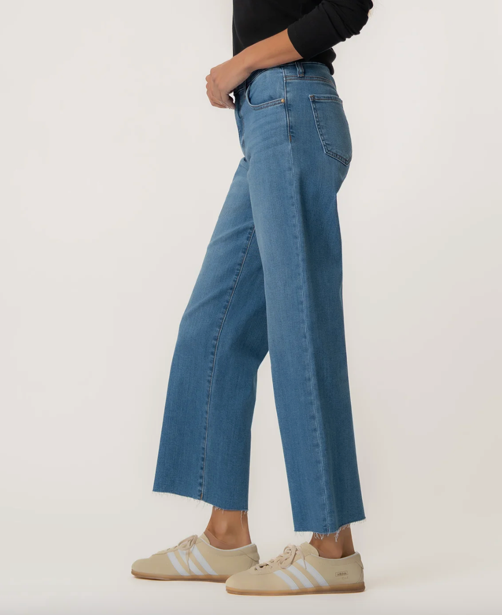 Charlotte High Rise Wide Leg/Raw Hem