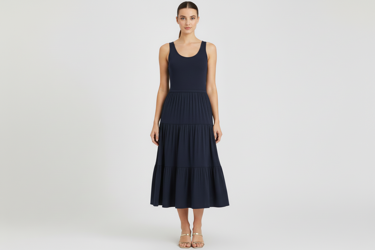 Portia Tank Dress -Black Iris