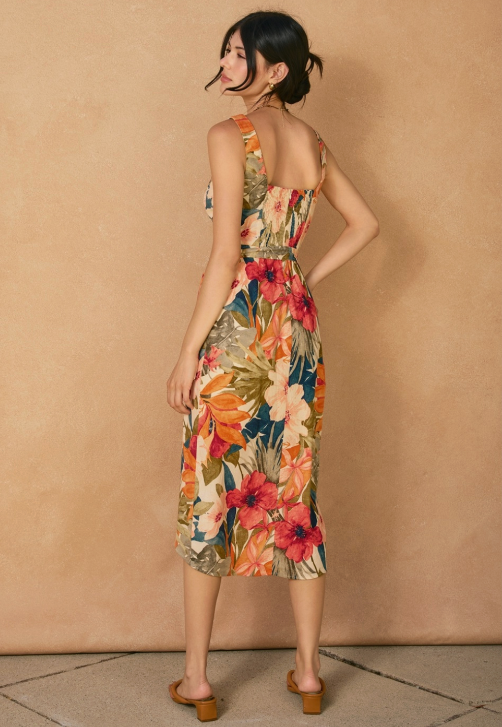 Tulip Hem Midi Wrap Dress