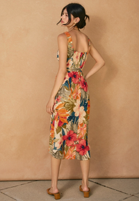 Tulip Hem Midi Wrap Dress