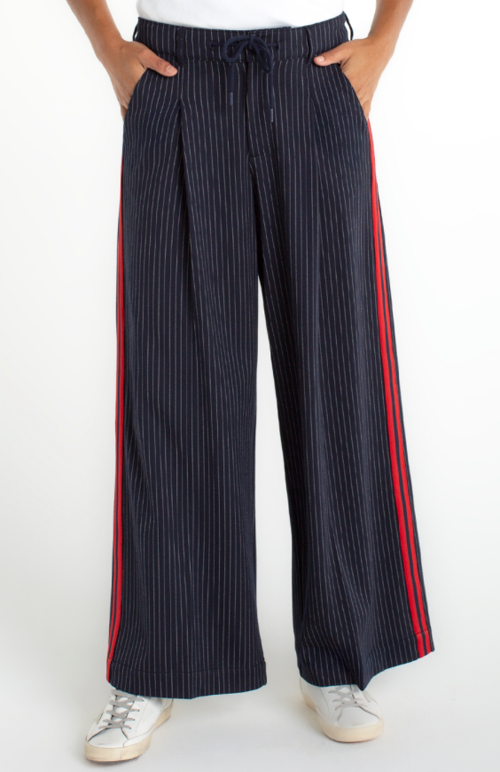Liverpool Pleated Trouser w/Side Stripe