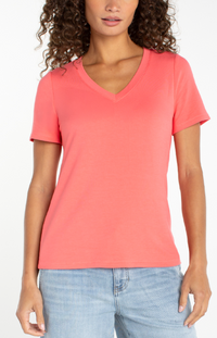 Liverpool V-neck Knit Tee