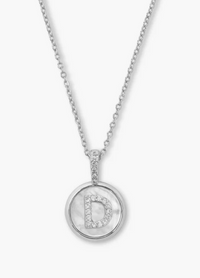 MM Baby Love Letter Initial Necklace-Silver