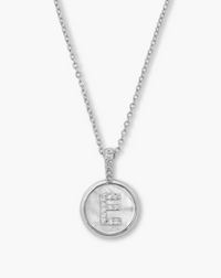MM Baby Love Letter Initial Necklace-Silver