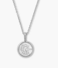 MM Baby Love Letter Initial Necklace-Silver