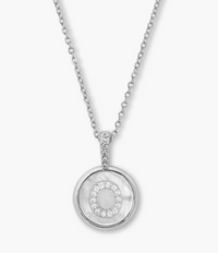 MM Baby Love Letter Initial Necklace-Silver