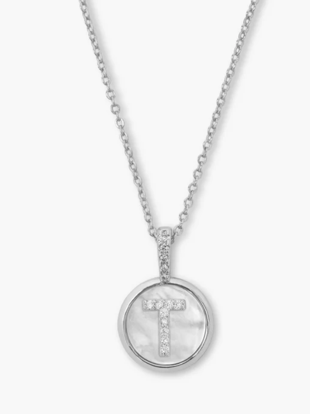 MM Baby Love Letter Initial Necklace-Silver