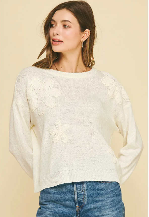 Floral Embroidered Sweater
