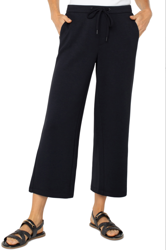 Liverpool Pull On Wide Leg Crop Trouser