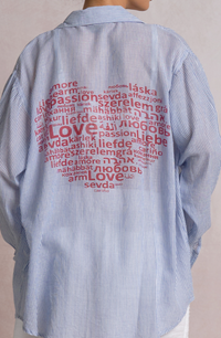 Elan Stripe Shirt w/Graphic Heart