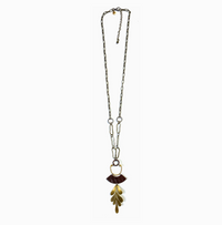 Mixed Chain Pendant Drop Necklace